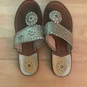 Gold sparkle Jack Rogers